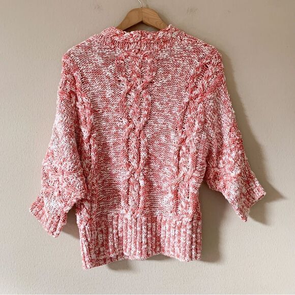 Far Away From Close Geranium Confetti V-neck Pullover Sweater - Picture 7 of 7